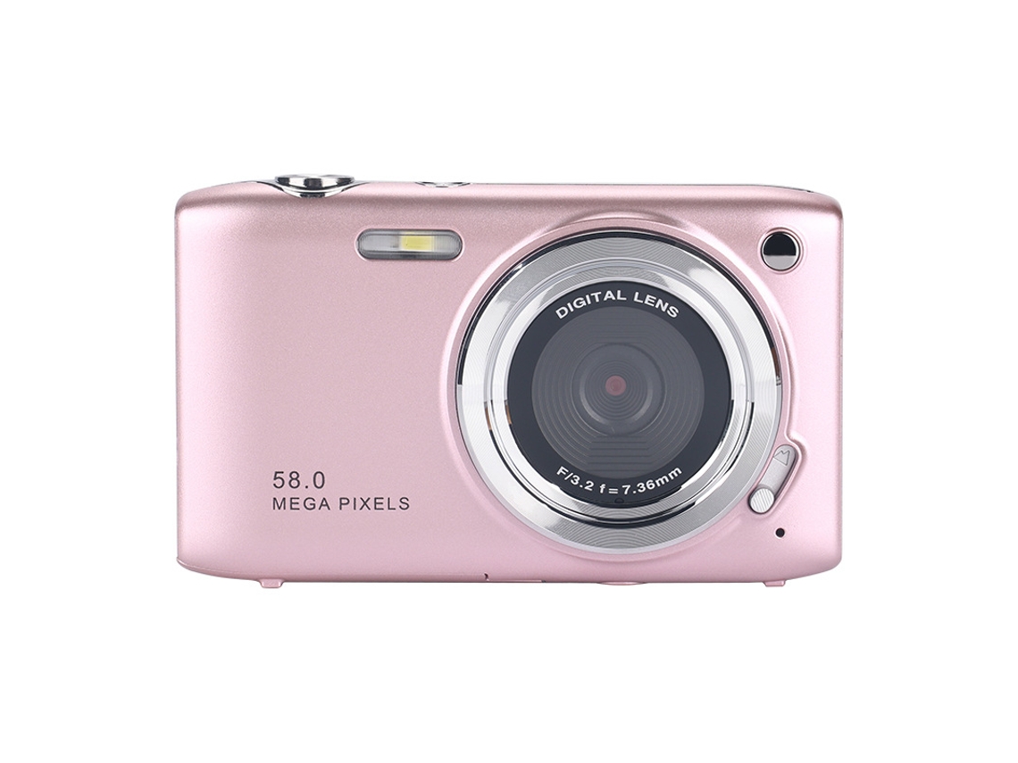Cámara digital compacta Szsmart C600 de 58 MP, HD, zoom 16x, 2,88 pulgadas, 32 g, color rosa