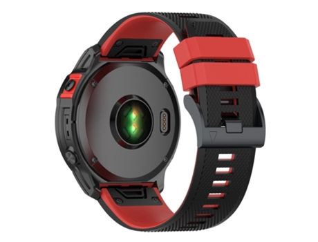 Correa de Silicona bicolor para Garmin Descent G1/Forerunner 935/Forerunner 945 - negro/rojo
