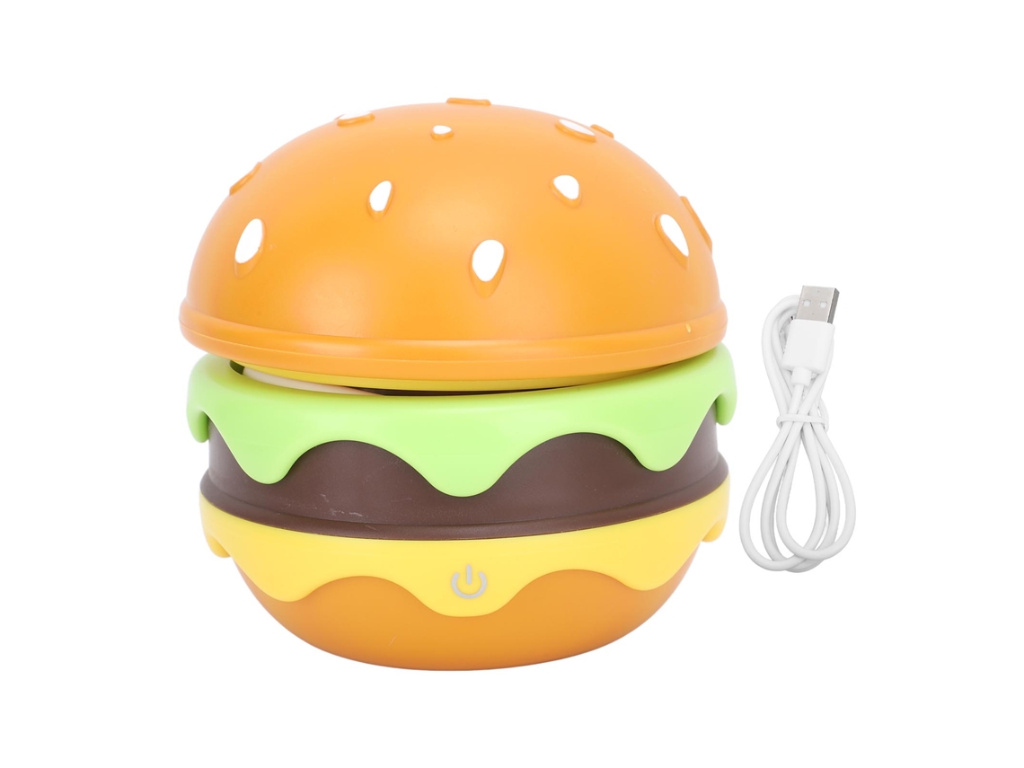 Rebe-lámpara De Escritorio Cute Para Niños Recargable Hamburguesa Con Cuello Ajustable Interruptor Táctil Dimmable Luces De Noche Para Nursery