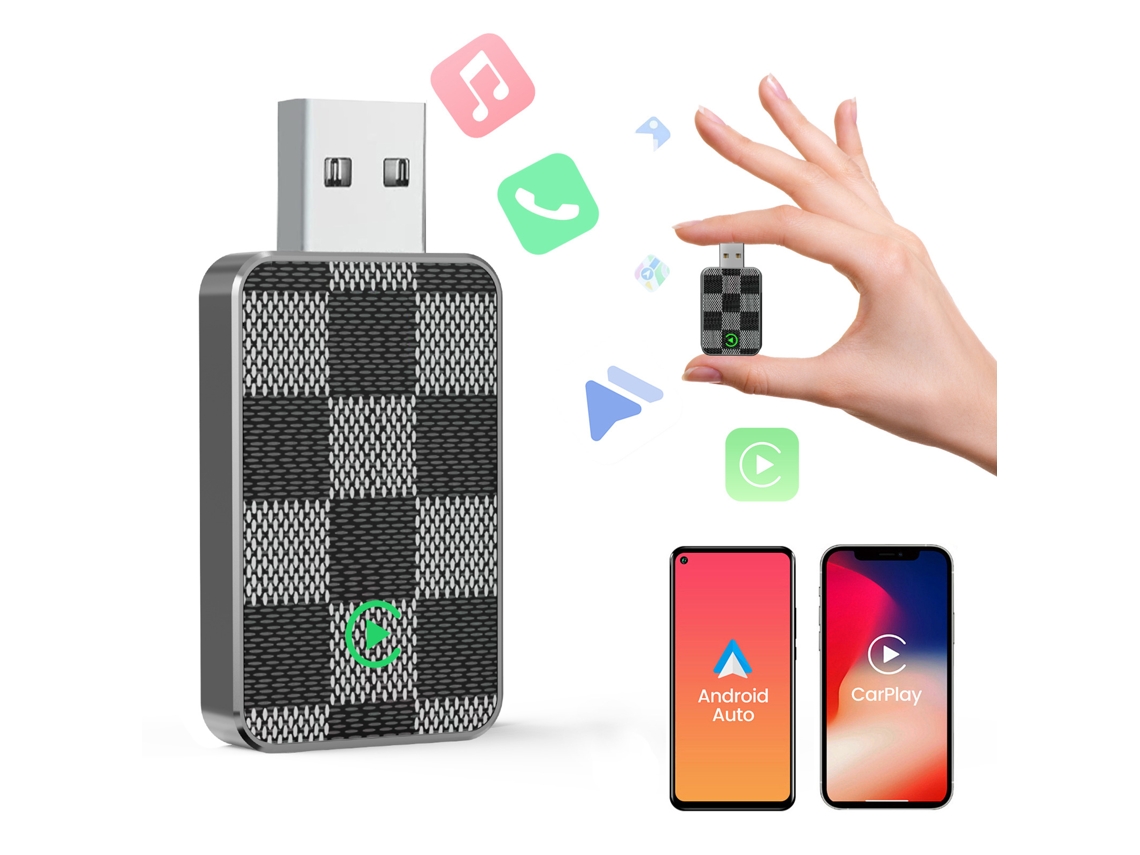 Compatible Con Carplay Y Adaptadores Inalámbricos Para Coche Fácil Conexión Adaptador Usb Con Cable E Inalámbrico Para Portátiles, Televis