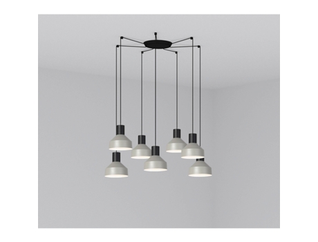 Lámpara Colgante Kombo Gris Ø200 7L 68593-7L FARO