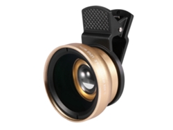 Lente De Ángulo Amplio Macro 2 En 1 49mm 0.45x, Lente Universal De Clip Para Teléfonos Móviles, Color Oro
