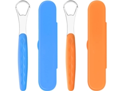 2 Limpiadores De Lengua De Acero Inoxidable Con Estuche De Viaje Para Un Mejor Aliento E Higiene Bucal Digitallab