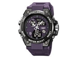 Reloj deportivo MDUG, resistente al agua, con doble pantalla luminosa y cronógrafo.