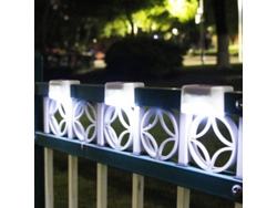 2026-3099-luzes De Jardim A Solar Para Degraus Exteriores À Prova De Água, 4 Unidades Led