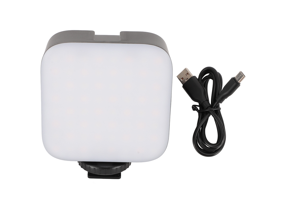 Luz recargable y ajustable Brillo para teléfono, luz para selfies y vídeos con el móvil.