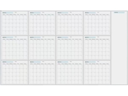 Calendario De Pared Borrable En Seco, Calendario De Pared Grande Borrable - Calendario Anual En Blanco Sin