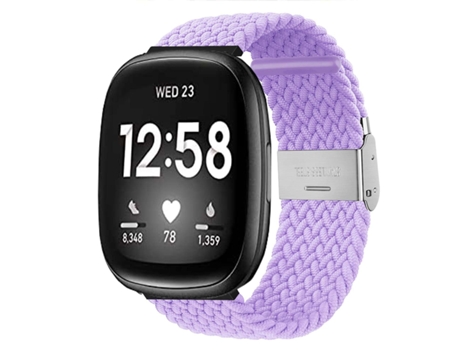 Correa Pulsera Trenzada Flexible para Fitbit by Google Versa 3 Morado
