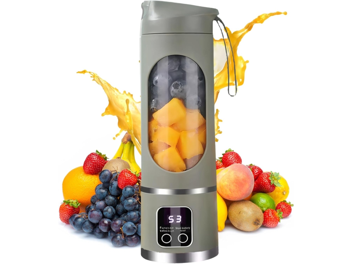 Exprimidor de frutas Eifson de 500 ml con 12 cuchillas de acero inoxidable, control de velocidad múltiple, 3,7 V (verde)