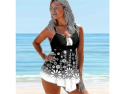 Traje De Baño Tankini Floral De Talla Grande Para Mujer, Moda Sexy Con Shorts De Bikini