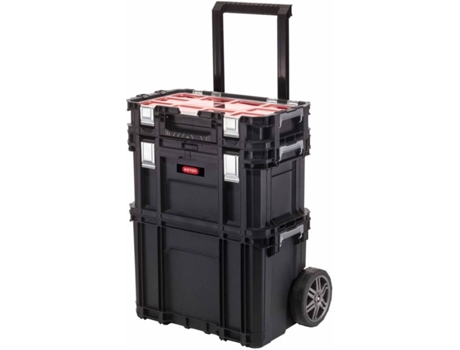 Keter Caja herramientas con Connect Trolley and Rolling Systems negro