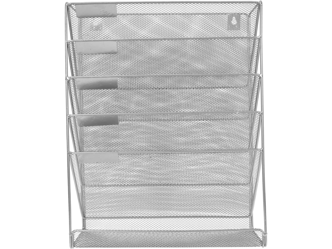 Organizador De Archivos De Pared Plateado, Soporte Multiusos Para Documentos, Ideal Para La Oficina Y El Hogar.
