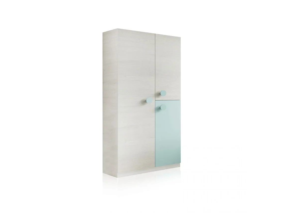Armario Snuba Blanco Alpes - Verde Acqua 90 x 200 x 52cm cm