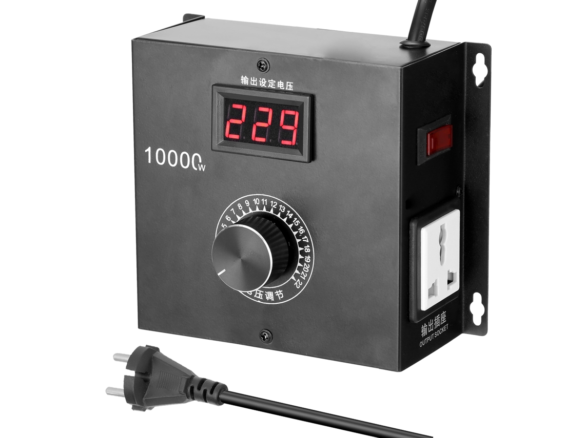 Regulador De Voltaje Ajustable 10000w Compacto Portátil Controlador De Velocidad Temperatura Luz Dimmer Hogar