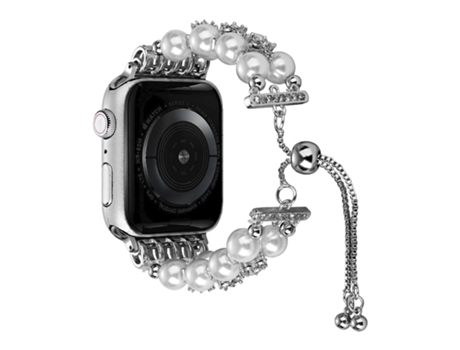 Correa para Smartwatch Cadena Telescópica con Cuentas de Doble Hilera para Apple Watch Ultra 49mm y Watch Ultra 2 49mm / Series 9 y 8 y 7 45mm / S