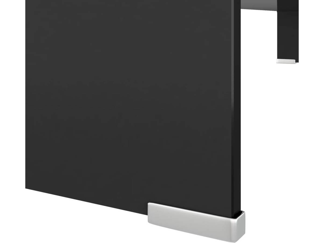 vidaXL Soporte para TV/Elevador monitor cristal blanco 100x30x13