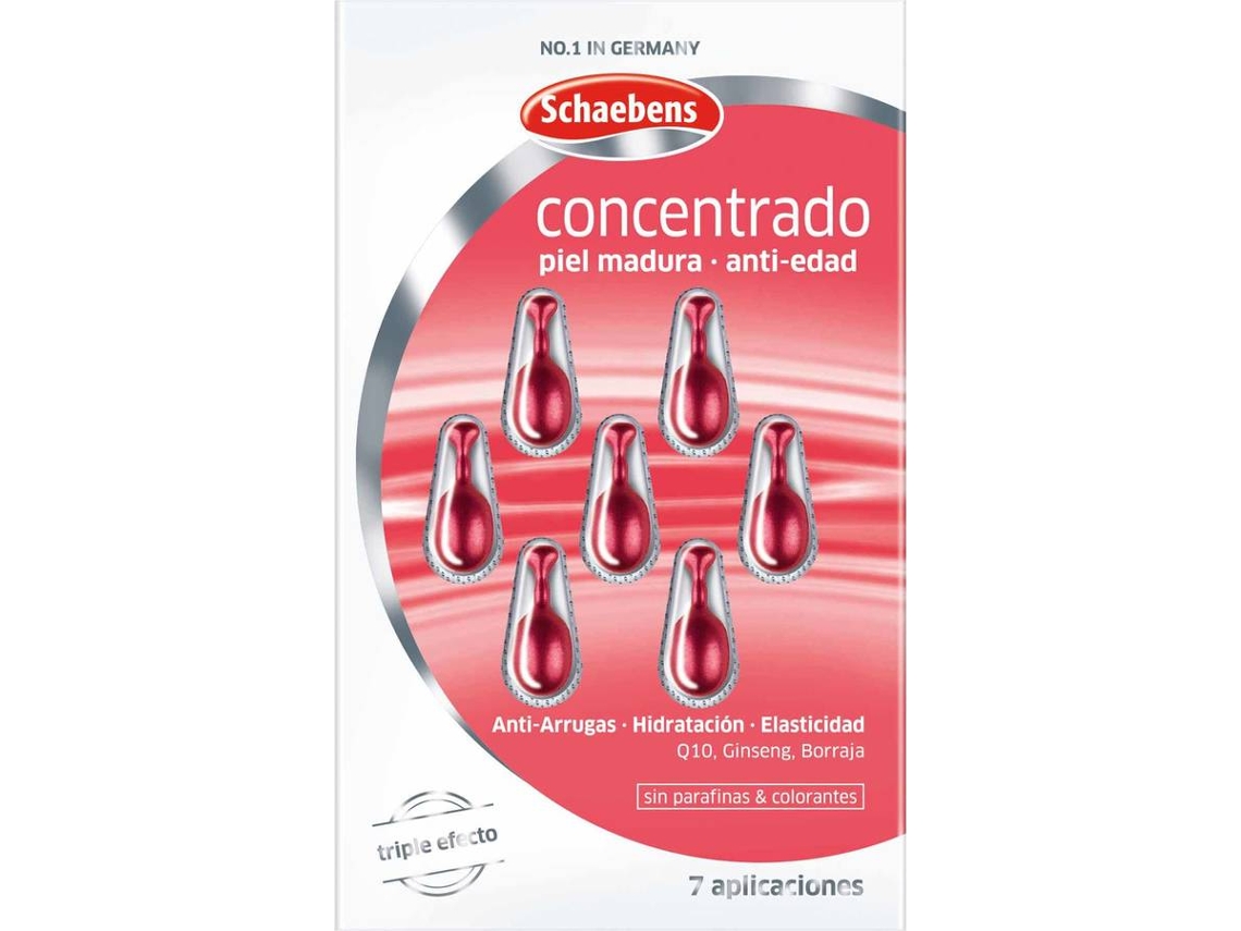 Ampollas SCHAEBENS Concentrado Anti-Edad para Pieles Maduras (7 Unidades)