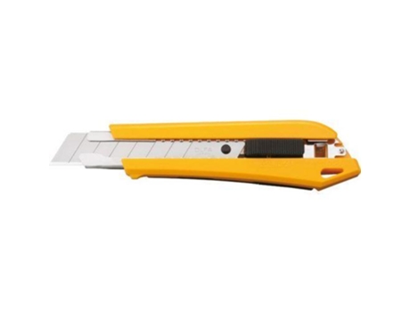 Cúter con bloqueo automático, contenedor/troceador de cuchillas incorporado en el mango y cuchilla de 18 mm OLFA