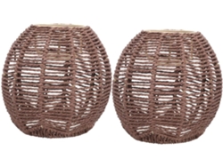 Juego De 2 Pantallas De Lámpara De Techo Tejidas Para Candelabros Y Lámparas Colgantes.