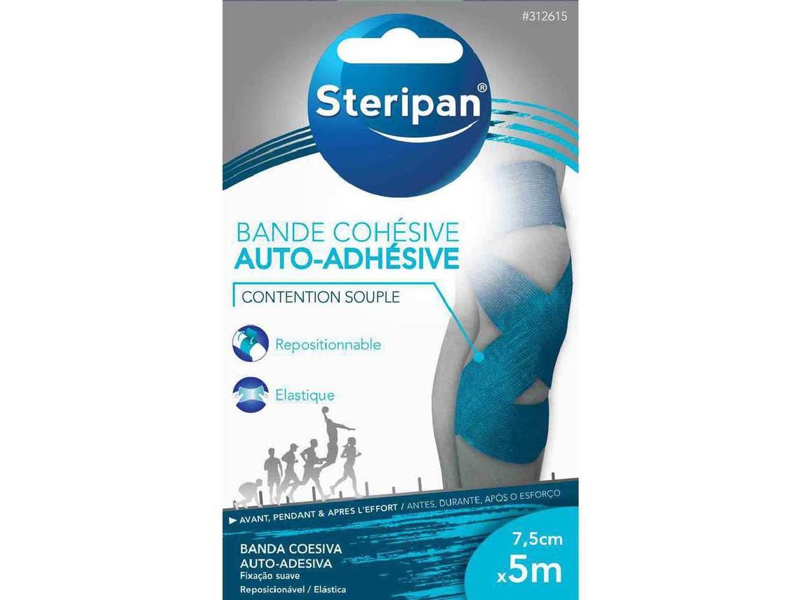 Vendaje Cohesivo 7,5 cm x 5 m STERIPAN