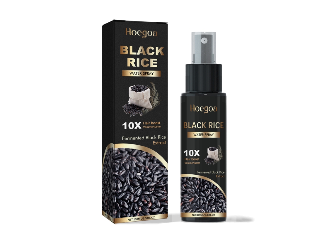 Spray de arroz para el cabello: hidratación y volumen instantáneos.