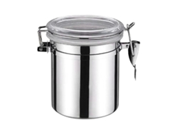 Recipiente Hermético De Acero Inoxidable Para Almacenar Alimentos, 1200 Ml, Con Tapa Transparente.