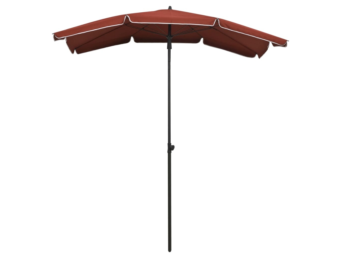 Sombrilla De Jardínsombrilla De Exterior Con Palo Terracota 200x130 Cm Wsd547006