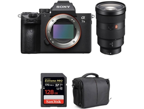 Kit Cámara SONY ALPHA 7 III FE 24-70 mm f/2.8 GM + SanDisk 128 GB + Bolsa (Full-Frame)