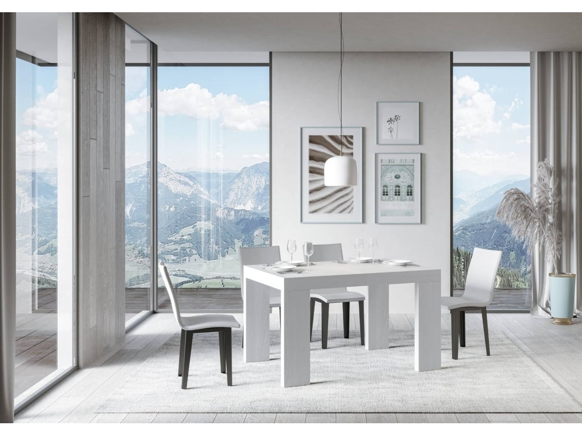 Mesa extensible 90x130/234 cm Roxell Premium Fresno Blanco ITAMOBY