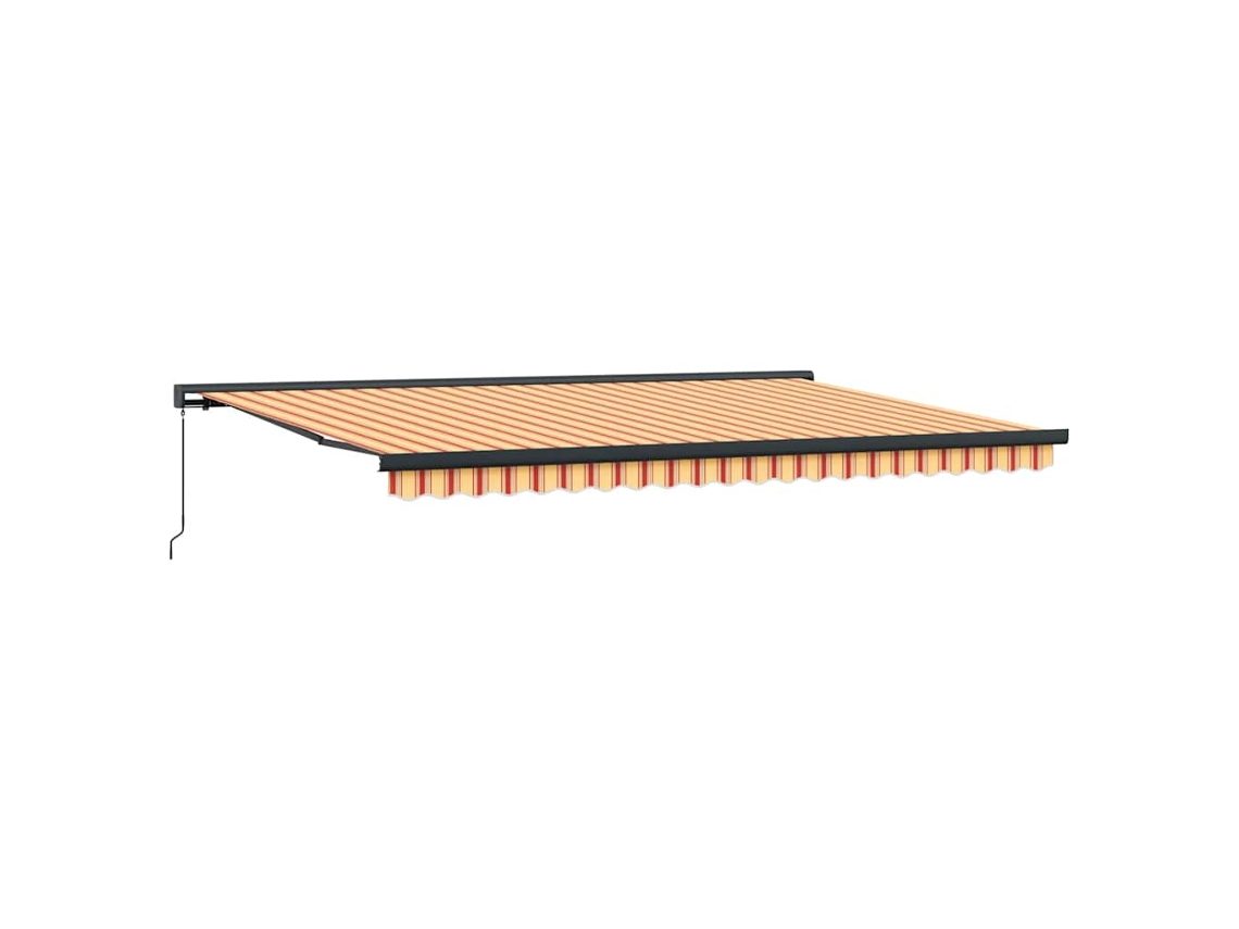 Maison Exclusive - Toldo Retráctil Aluminio Y Tela Amarillo Y Blanco 4x3 M