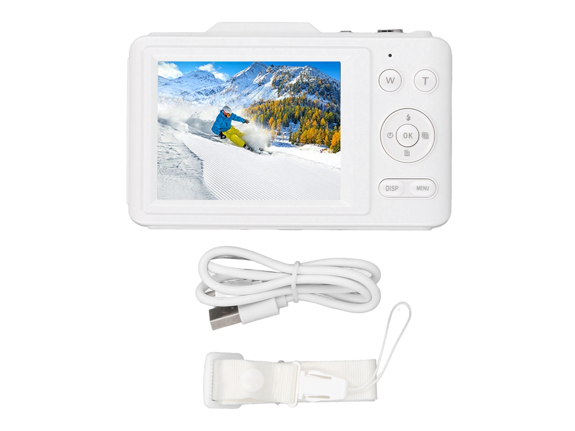 Cámara digital 4K con zoom digital de 16x, enfoque automático, compacta para viajes y fotografía.