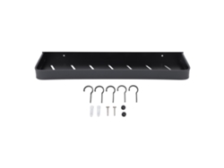 Estante de ducha de pared con ganchos de aluminio, gran capacidad, versátil, organizador de ducha para baño, inodoro y hogar, 50 cm