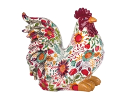 Figura Gallina MULTICOLOR de Resina 19*13*21cm Figura de Animal BY SIGRIS