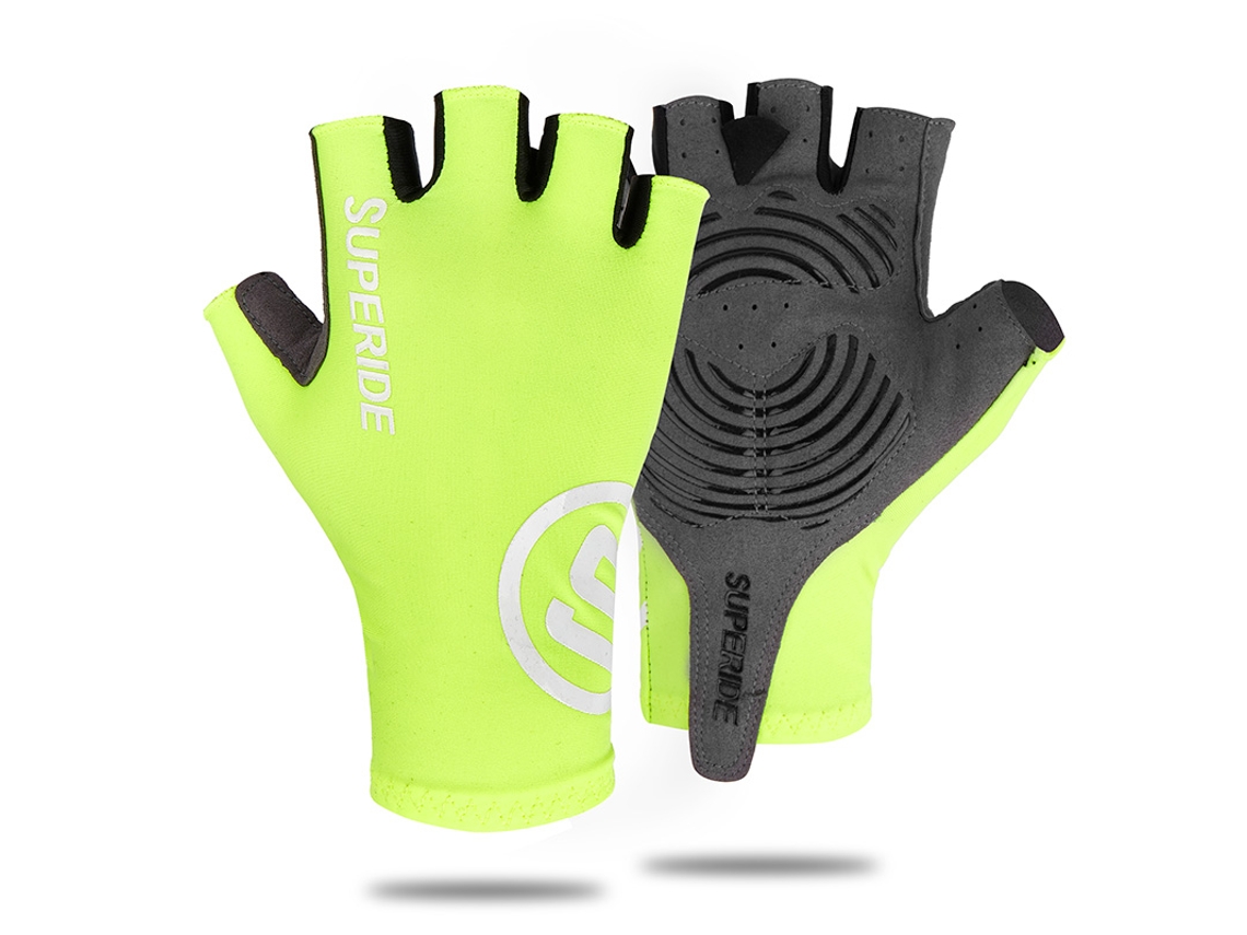 (amarillo M) Guantes De Ciclismo Medianos, Unisex, Con Acolchado De Espuma, Transpirables Y Que Absorben La Humedad.