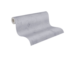 Papel de Pared LIVINGWALLS (53 cm x 10,05 m - Tejido - Gris)
