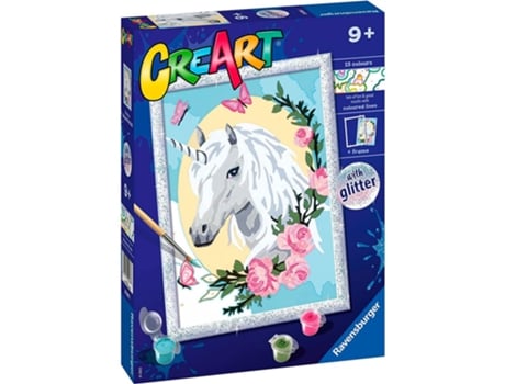 Retrato de Unicórnio Clássico Série D Creart Azulravensburger