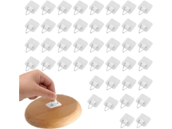 50 Ganchos Invisibles Para Pared - No Se Necesitan Clavos - Para Baño, Cocina, Departamento, Oficina
