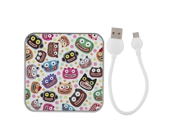 Batería Portátil Móvil De Carga Rápida Mini De 8000mah Con Diseño Adorable Party White
