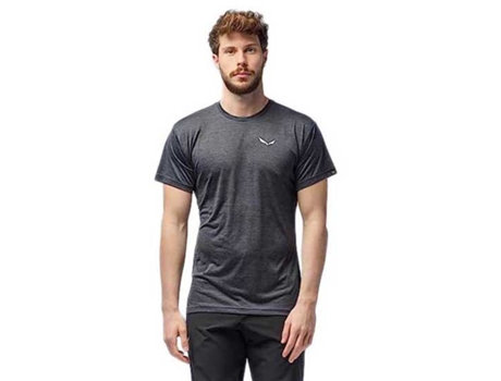Camiseta de Hombre SALEWA Puez Melange Dryton Negro (XL)