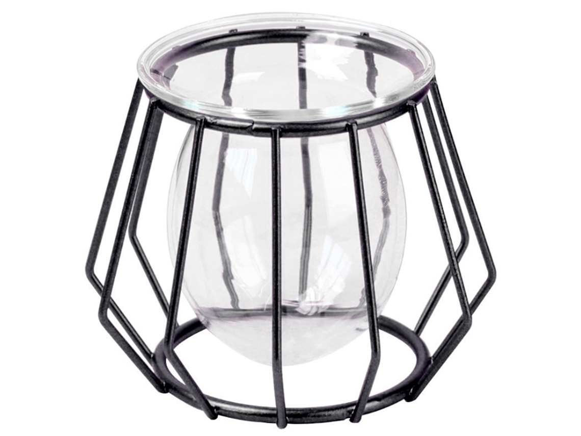 Soporte nórdico de hierro para plantas con cristal, decoración hidropónica