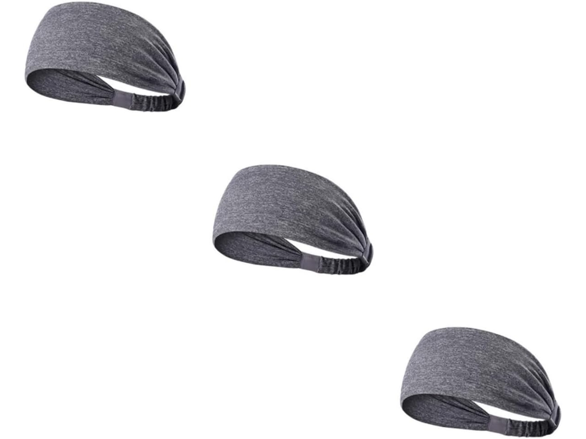 Juego de 3 diademas elásticas, antideslizantes y transpirables para yoga, correr y hacer ejercicio físico, unisex.