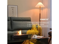 Chimeneas De Bioetanol Portátiles Con Luz Ambiental Y Fogata De Escritorio Negra ipree Para Exteriores Y Patios
