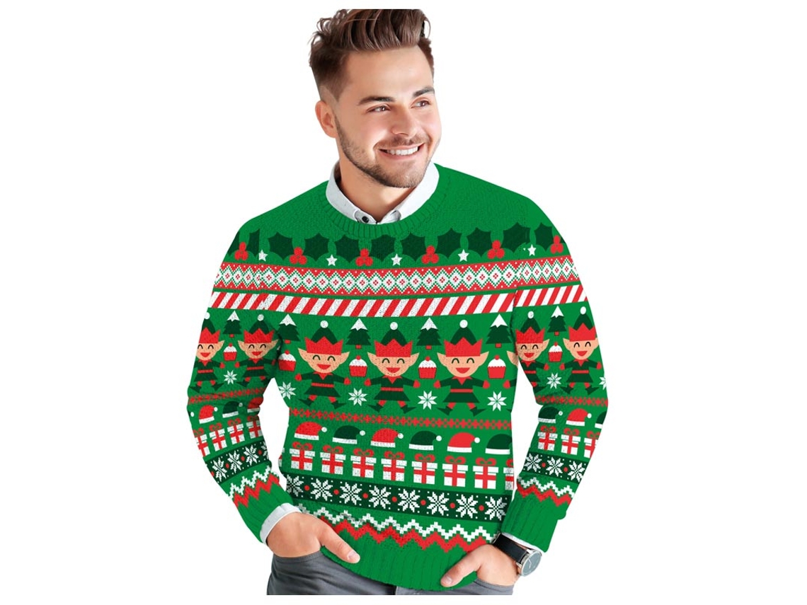 Jersey Navidad Elfo verde para hombre