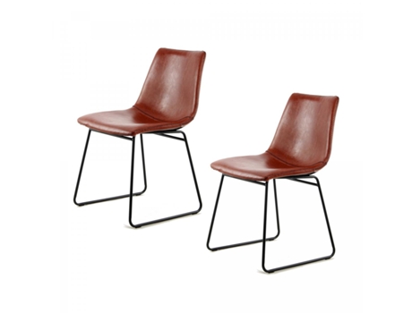 Silla LOT DE 2 ALA Marrón 56x48
