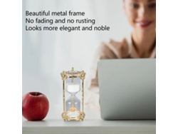 Reloj De Arena Antiguo De Metal, 15 Minutos, Decorativo Para El Hogar, La Oficina, Bodas, Dorado, Blanco