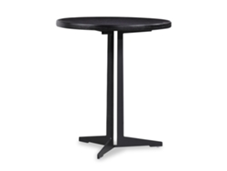 Mesa Auxiliar Redonda PÄRUMM Big Oslo 50X53 Cm de Madera y Metal Negro
