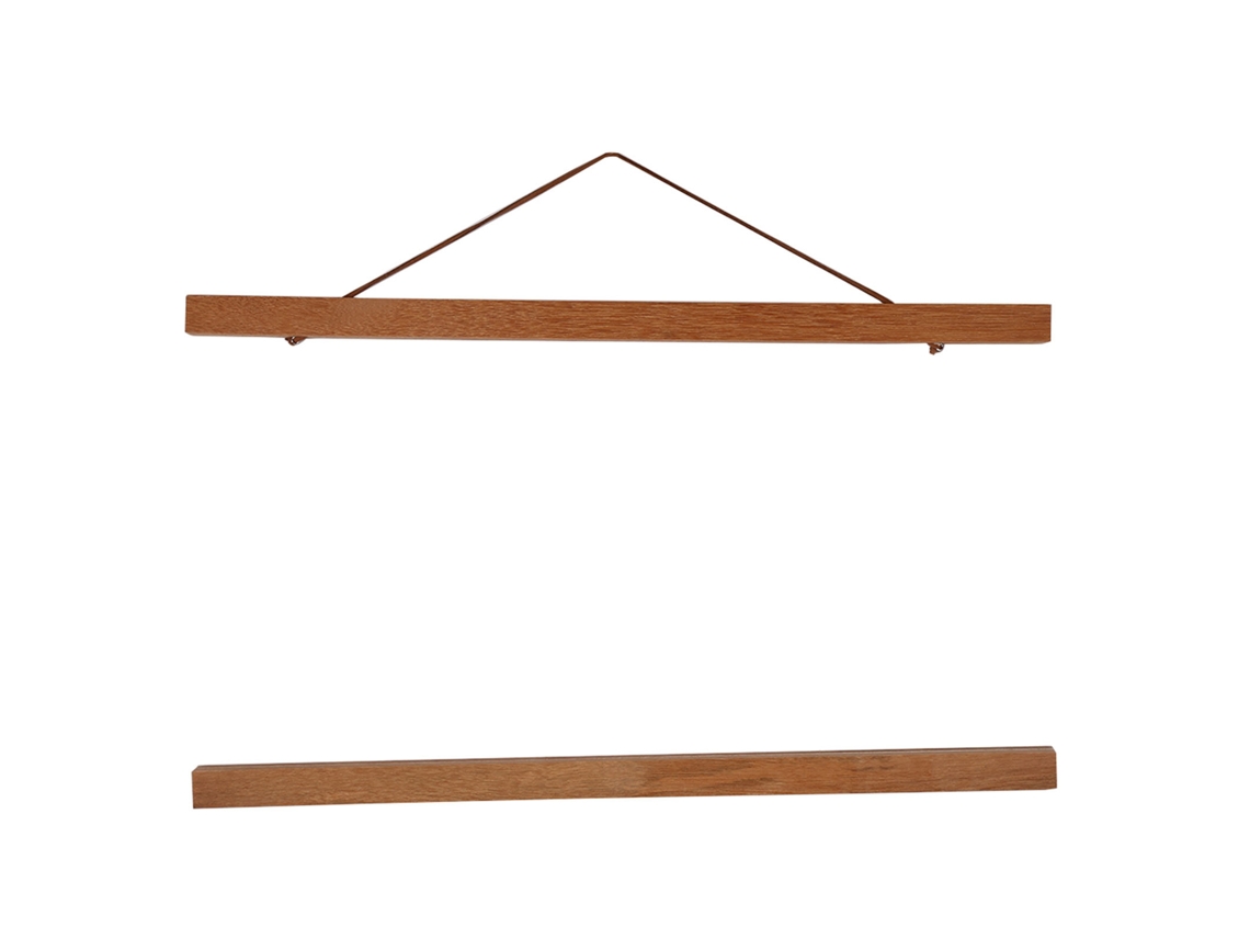 Marco magnético enrollable para póster de la marca Baok, fabricado en madera de teca, 40 cm, hecho a mano.