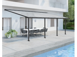 CANOPIA Pérgola Olympia Cobertor para Terraza de Aluminio 3X7,4 m Gris