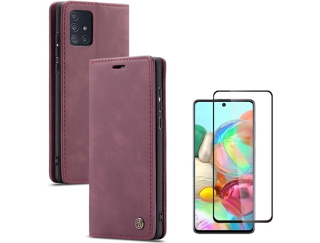 Carcasa y Protector Samsung A71 Livro Caseme Elite