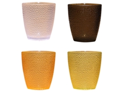 Juego de 4 vasos irrompibles de plástico para agua, zumos, bebidas, cócteles y mucho más. Apilables, 220 ml. Eioororriy
